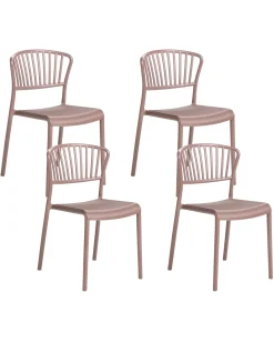 Sæt af 4 havestole GELA Brun