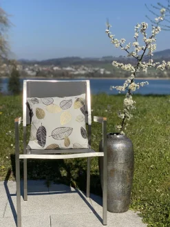 Sæt af 6 havestole GROSSETO Rustfrit stål Grå