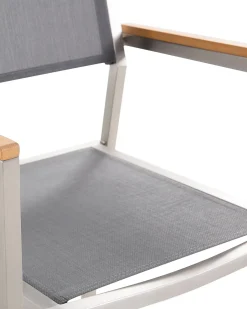 Sæt af 6 havestole GROSSETO Rustfrit stål Grå