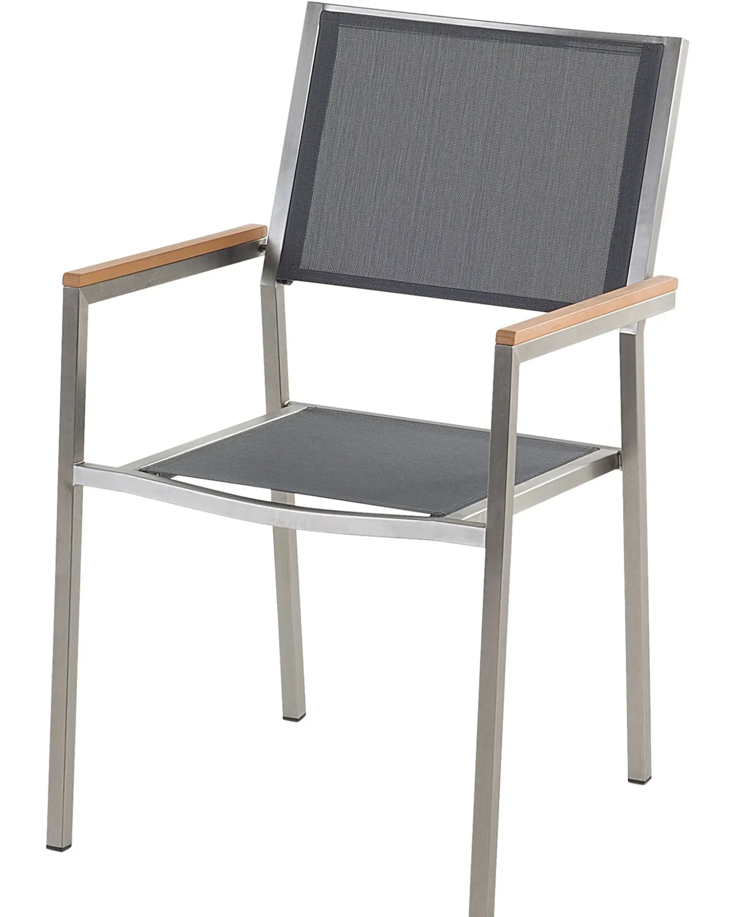 Sæt af 6 havestole GROSSETO Rustfrit stål Grå