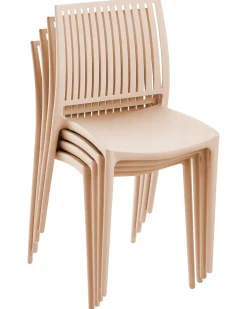 Sæt af 4 havestole ILLUMANI Sand Beige