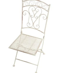 Sæt af 2 havestole JUINA Foldbar Metal Lys Beige