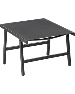 Sæt af 2 havestole MARCEDDI med fodskammel Metal Sort