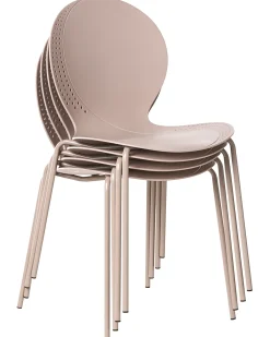 Sæt af 4 havestole MILOS Stabelbar Beige