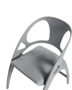 Sæt af 4 havestole NEMI Foldbar Grå
