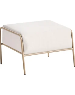 Sæt af 2 havestole NIMIS med fodskammel Lys Beige