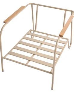Sæt af 2 havestole NIMIS med fodskammel Lys Beige