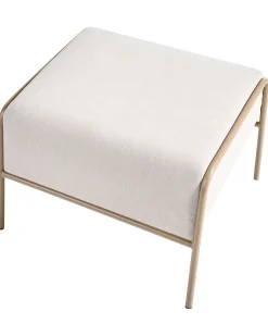 Sæt af 2 havestole NIMIS med fodskammel Lys Beige
