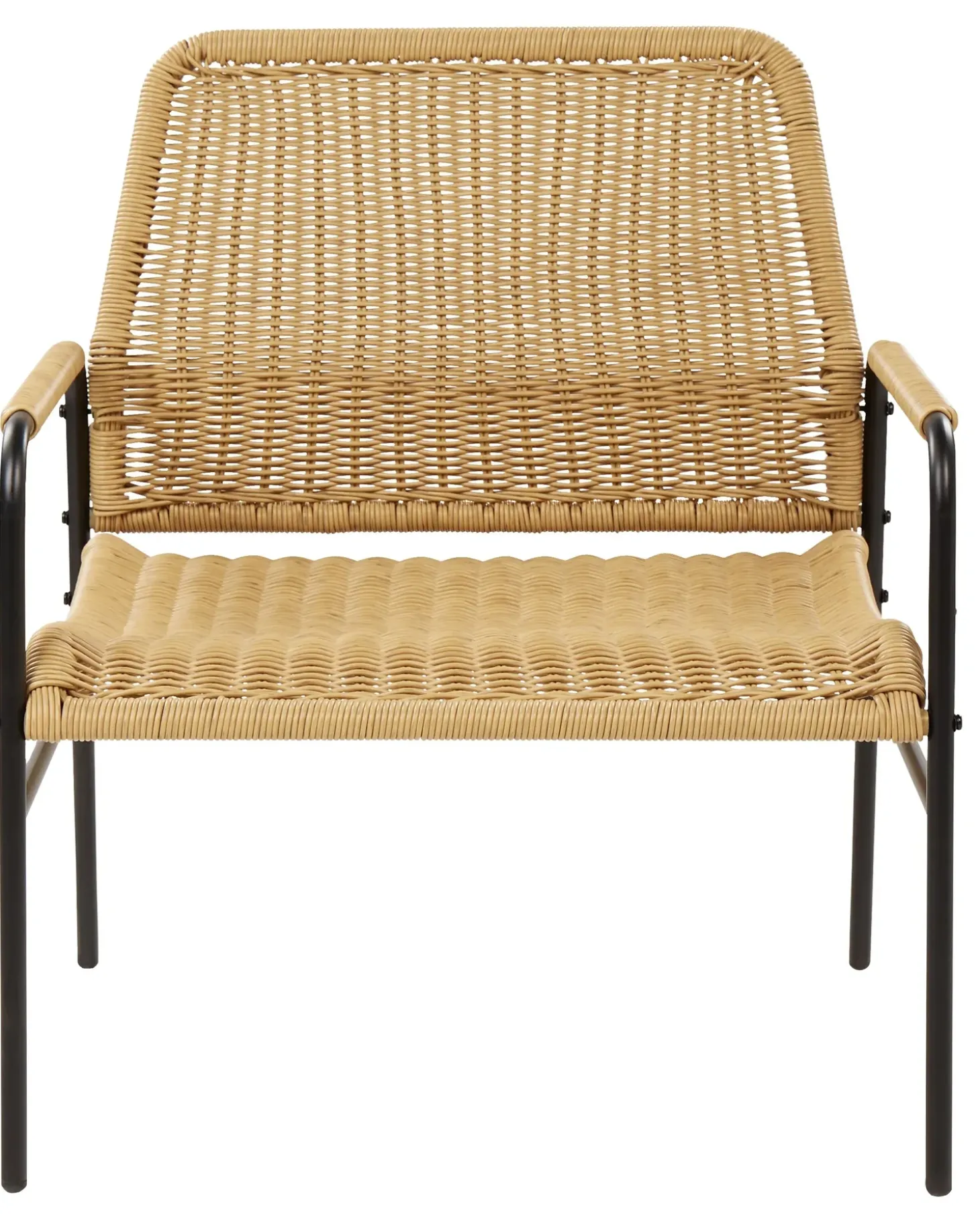 Sæt af 2 havestole PRASIMO PE-rattan Naturlig