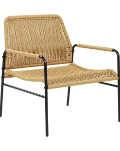 Sæt af 2 havestole PRASIMO PE-rattan Naturlig