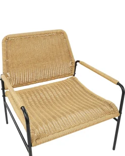 Sæt af 2 havestole PRASIMO PE-rattan Naturlig