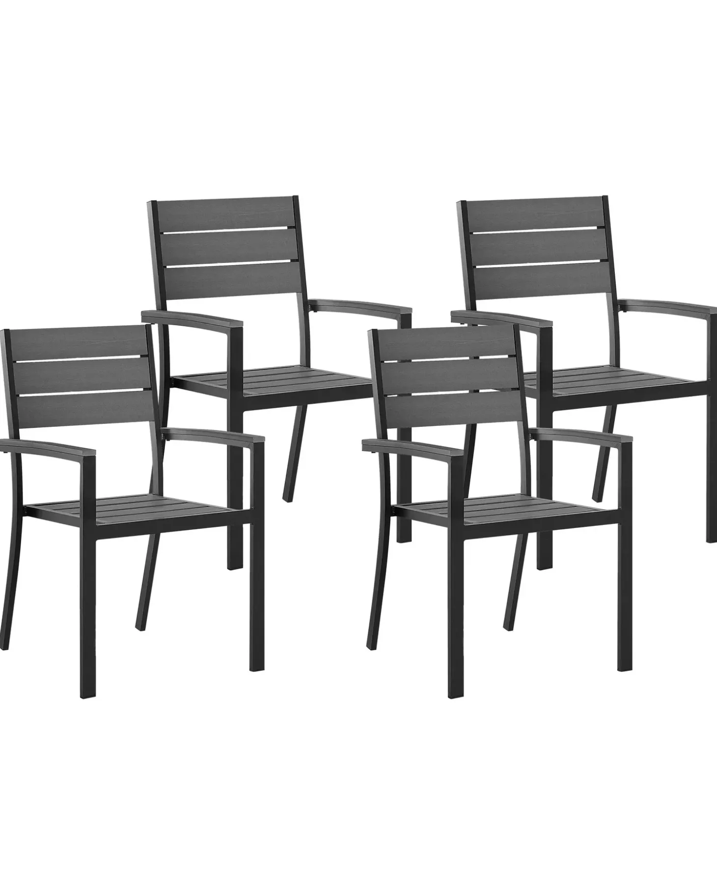 Sæt af 4 havestole PRATO Grå