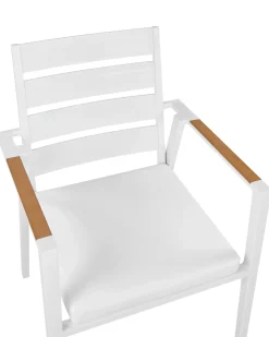 Sæt af 6 havestole TAVIANO Metal Hvid