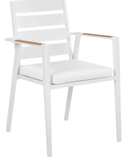 Sæt af 6 havestole TAVIANO Metal Hvid