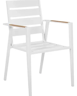 Sæt af 6 havestole TAVIANO Metal Hvid
