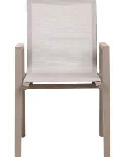 Sæt af 4 havestole TIANO Metal Brungrå