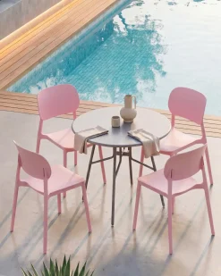Sæt af 4 havestole TUPIZA Lyserød