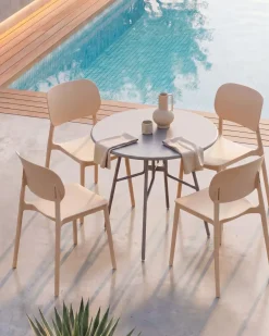 Sæt af 4 havestole TUPIZA Sand Beige