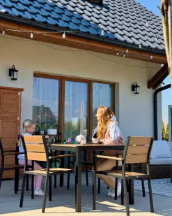 Sæt af 6 havestole VERNIO Brun/sort