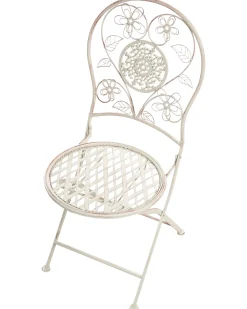 Sæt af 2 havestole YAVIZA Foldbar Metal Lys Beige