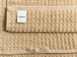 Sæt af 9 håndklæder ATAI Bomuld Sand Beige