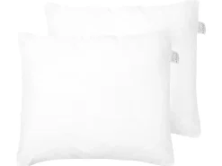 Sæt af 2 hovedpuder ERRIGAL Høj Microfiber 80 x 80 cm Hvid