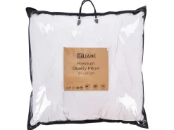 Sæt af 2 hovedpuder PELISTER Høj Microfiber 80 x 80 cm Hvid