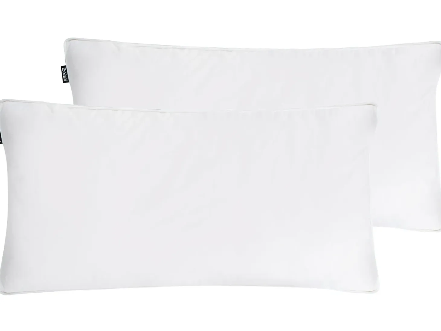 Sæt af 2 hovedpuder VIHREN Lav Andefjer og andedun 40 x 80 cm Hvid