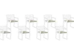 Sæt af 8 hynder til havestol SASSARI PREMIUM 46 x 46 cm Brungrå