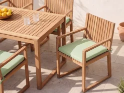 Sæt af 8 hynder til havestol SASSARI PREMIUM 46 x 46 cm Lysegrøn