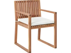Sæt af 8 hynder til havestol SASSARI PREMIUM 46 x 46 cm Cremehvid