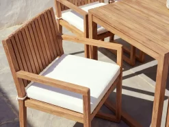 Sæt af 8 hynder til havestol SASSARI PREMIUM 46 x 46 cm Cremehvid