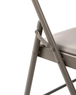 Sæt af 4 klapstole SHASTA Metal Brungrå
