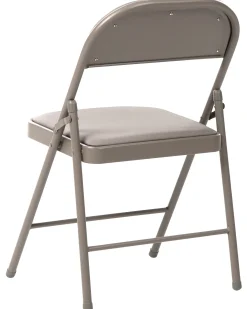 Sæt af 4 klapstole SHASTA Metal Brungrå