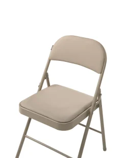 Sæt af 4 klapstole SHASTA Metal Beige