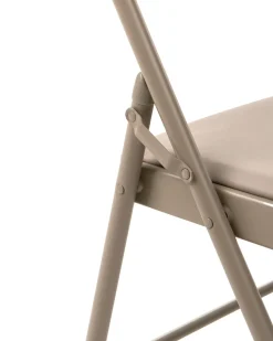 Sæt af 4 klapstole SHASTA Metal Beige