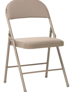 Sæt af 4 klapstole SHASTA Metal Beige