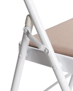 Sæt af 4 klapstole SPARKS Metal Beige/Hvid