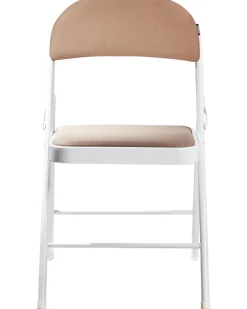 Sæt af 4 klapstole SPARKS Metal Beige/Hvid