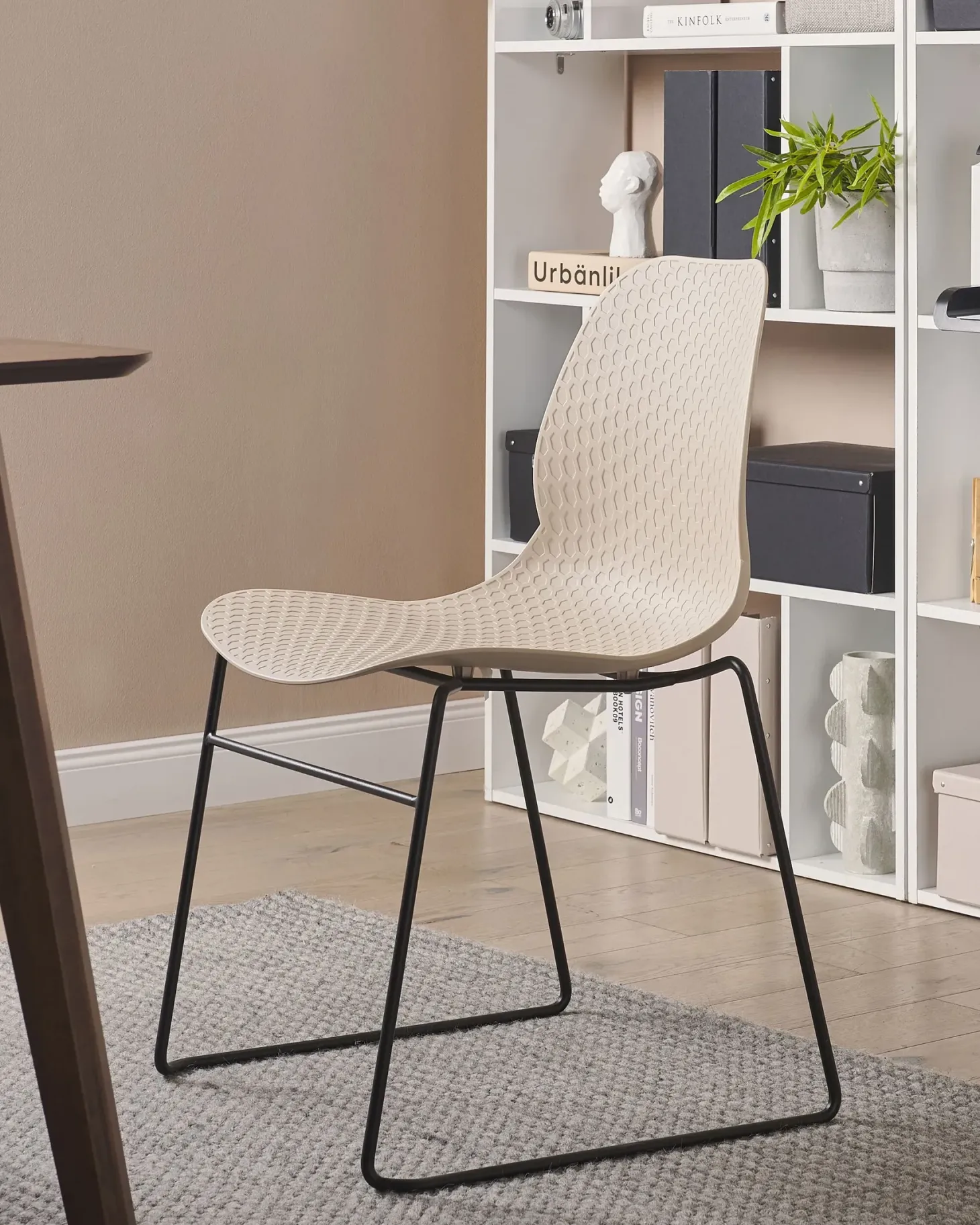Sæt af 4 konferencestole PANORA Beige