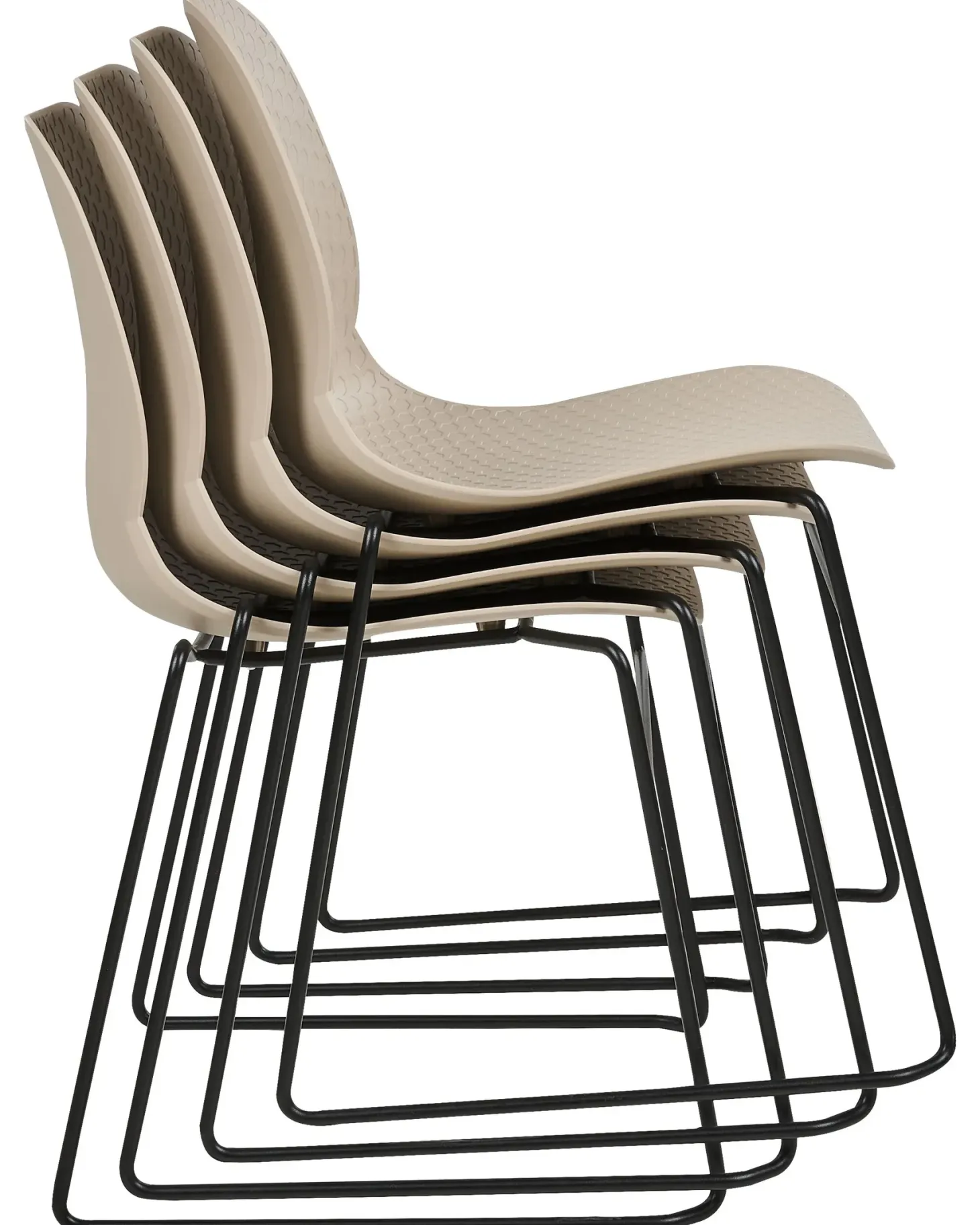 Sæt af 4 konferencestole PANORA Beige