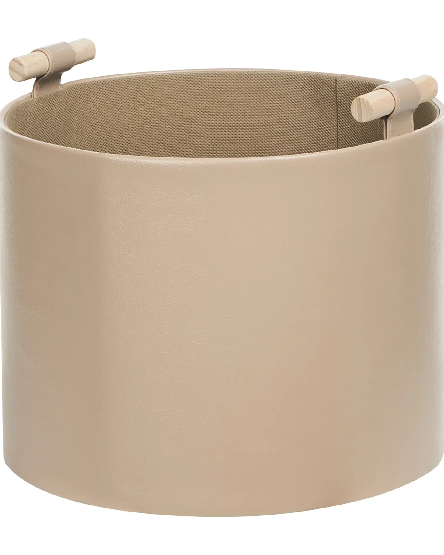 Sæt af 3 kurve ARAM Kunstlæder Beige