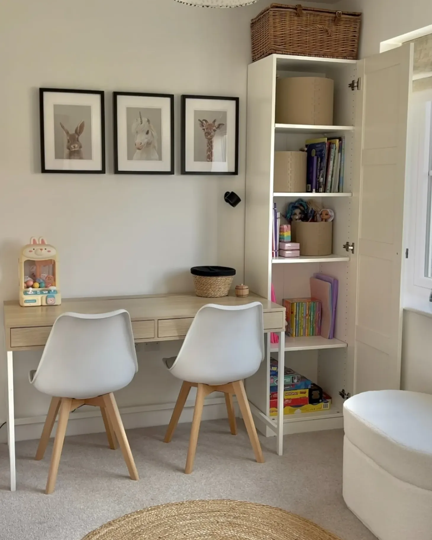 Sæt af 3 kurve ARAM Kunstlæder Beige