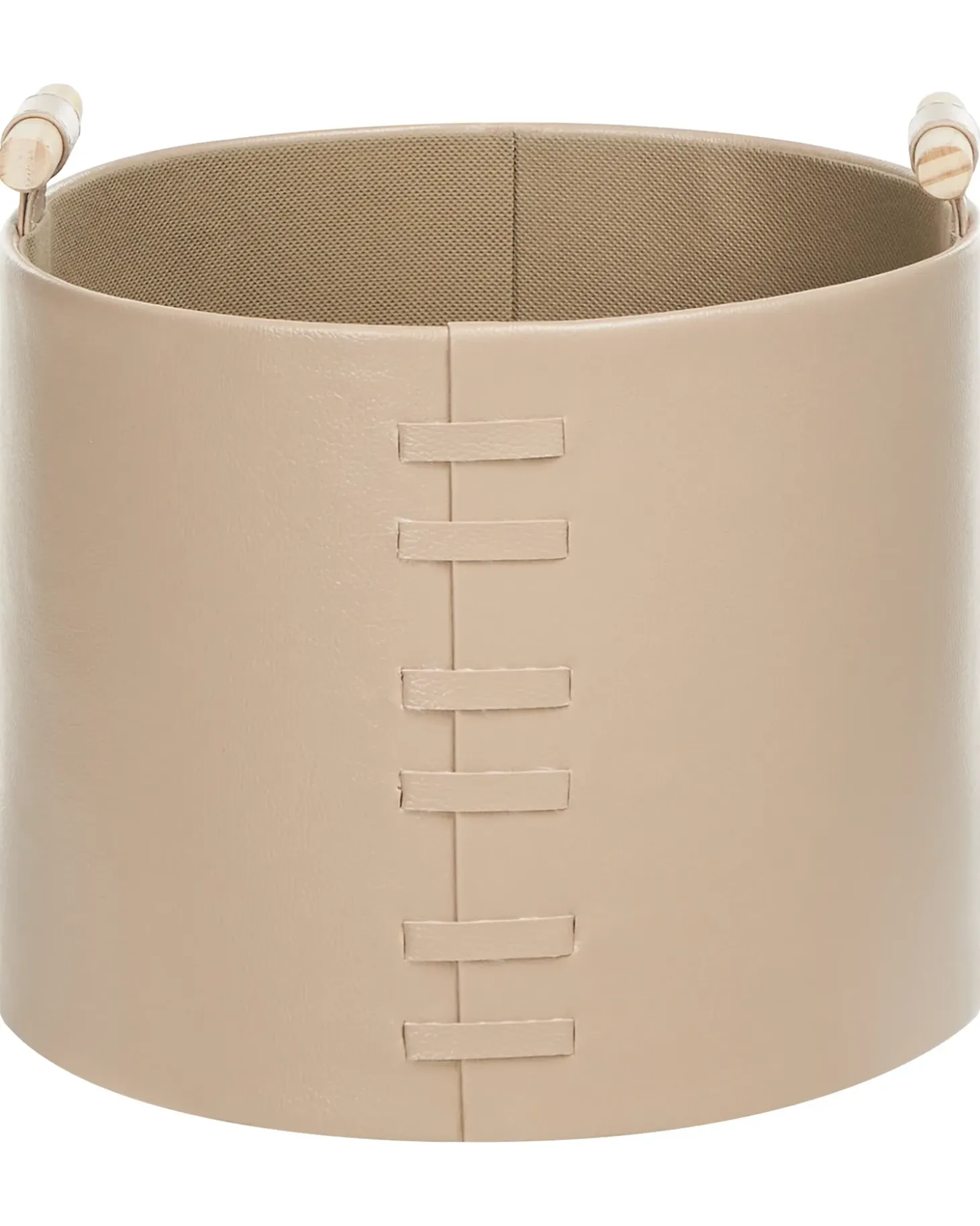 Sæt af 3 kurve ARAM Kunstlæder Beige