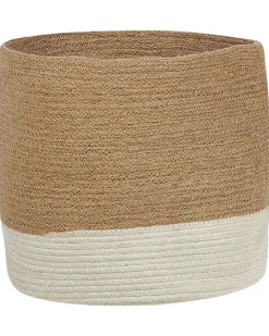 Sæt af 2 kurve BULANIK Jute Hvid