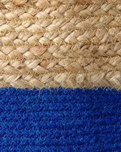 Sæt af 2 kurve GAJAR Jute Navy Blå