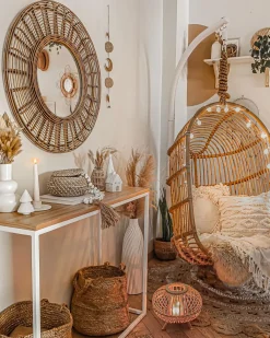 Sæt af 2 kurve KAELLA Jute Sand Beige