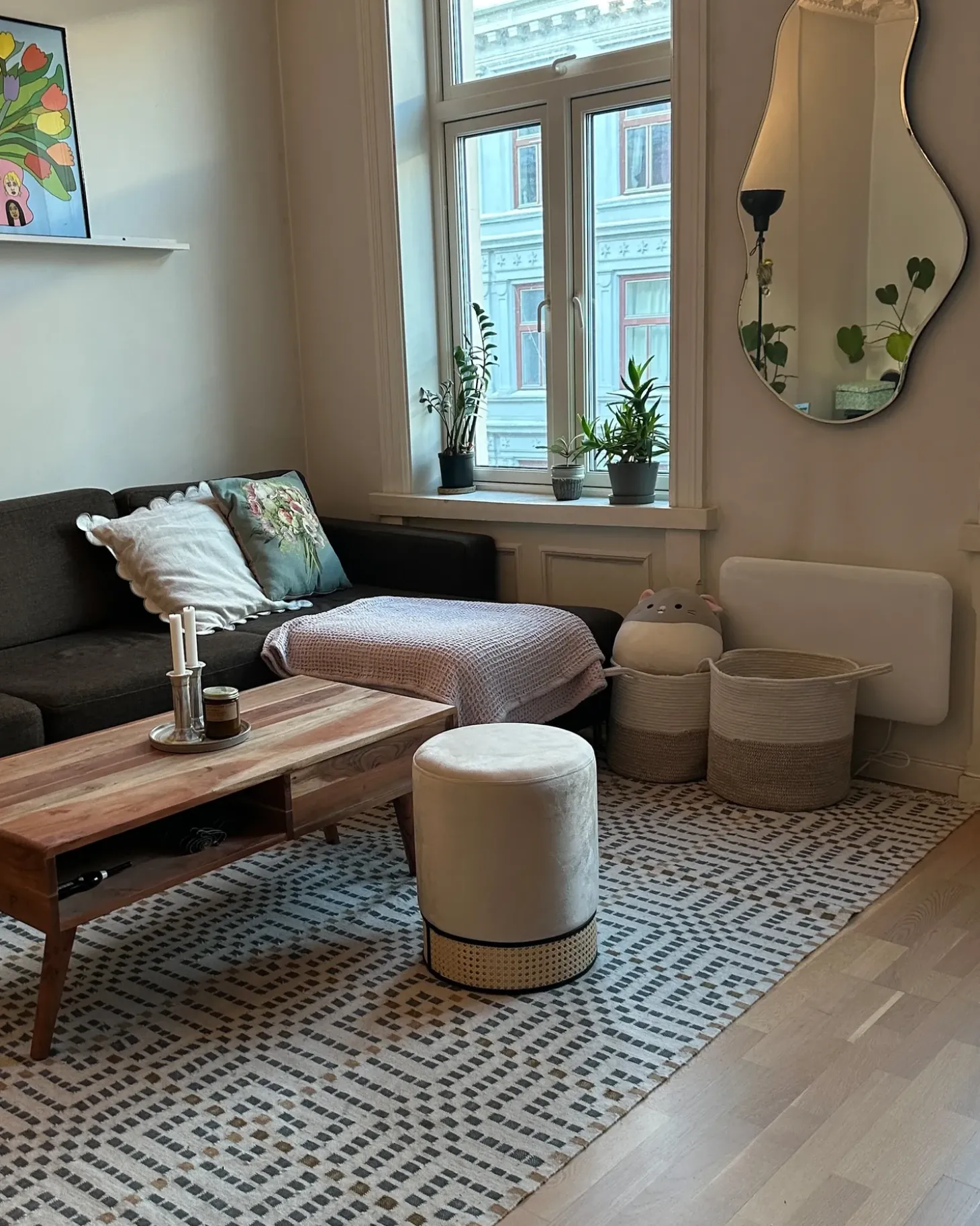 Sæt af 2 kurve PAZHA Bomuld Beige