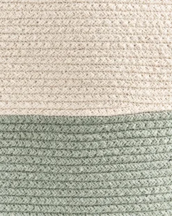 Sæt af 2 kurve SILOPI Bomuld Beige/grøn