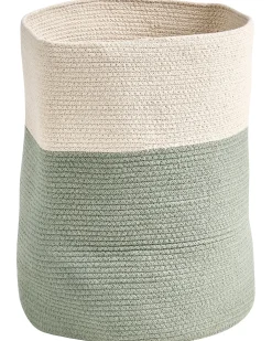 Sæt af 2 kurve SILOPI Bomuld Beige/grøn